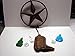 Lone Star Cowboy Handmade Wind Chime with Boot and Guitar Bottles