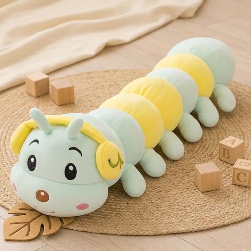 Image of 40cm Super Cute Long Soft Lovable Huggable Giant Life Size Teddy Bear Plush & Stuffed Toys | Decorative Plush Toy (Blue Caterpillar)
