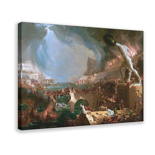 The Course of Empire Destruction : Décoration murale bureau de luxe