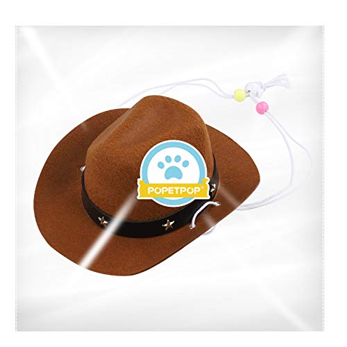 Bonnet de cowboy pour chien POPETPOP ajustable qui ne glisse pas - 8