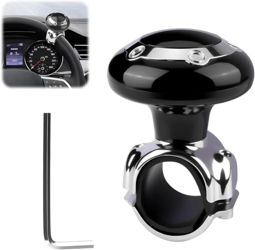 Steering Wheel Knob Spinner Knob Universal Steering Aid for Car Truck Tractor Boat and Mower ABS Power Handle with Smooth Bearing Control Fits Wheels up to 30 mm Easier Parking and Tight Manoeuvres