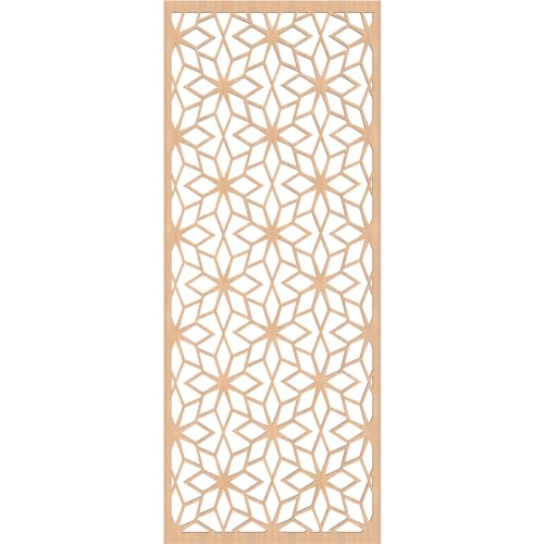Image of 17 3 /8 inchW x 44 3 /8 inchH x 1 /4 inchT Lake Decorative Fretwork Wood Wall Panels, Hickory