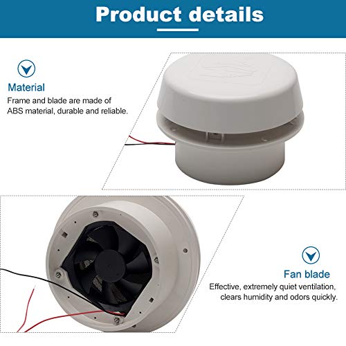 Kakalote 12V RV Roof Vent Ventilation Ceiling Exhaust Fan Motorhome Caravan Exhaust Cooling Fan 60CFM - Thumbnail 5