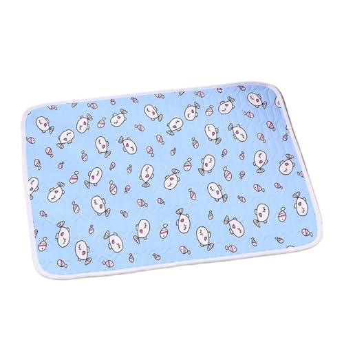 Dog Bed Cats Cooling Mat Latex Dampproof Pet Blankets Dog Sleeping Pad Non-slip House for Cats in Summer(Fish,S-40x30cm)