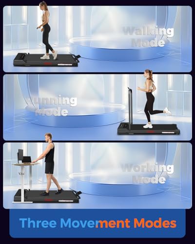 Image of AoraPulse Portable Foldable Treadmills for Home, Small Folding Treadmill for Home Office with 300 LBS Capacity, Walking Running Exercise Electric Compact Treadmill with LED Display