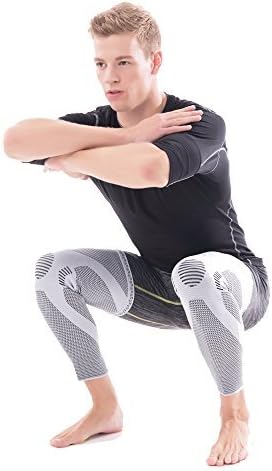 Person in athletic stance wearing Kangda Knee Braces