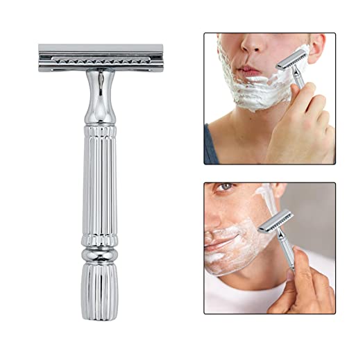 Colcolo Navalha de Segurança de Borda Dupla Barbeador Facial para Homens 5 Lâminas de Barbear
