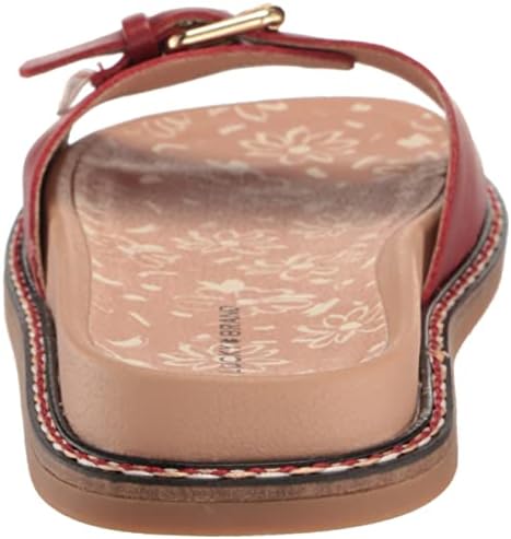 Lucky Brand Women's Anelia Buckle Flat Sandal, Salsa, 9.5 | Image 2