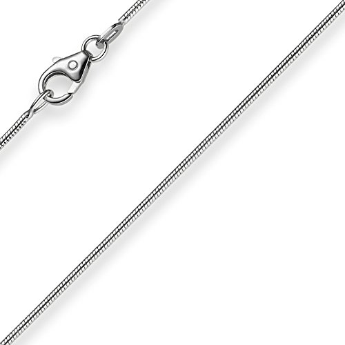 1mm Schlangenkette Kette Collier aus 750 Gold Weißgold Goldkette 40cm Damen