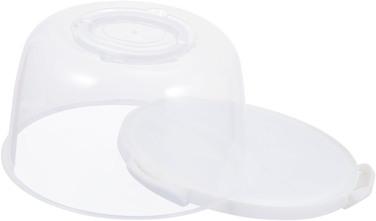 Reusable Portable Cake Carrier Box White Elevated Cake Holder Transparent Birthday Container for Party Supply and Bakery Use