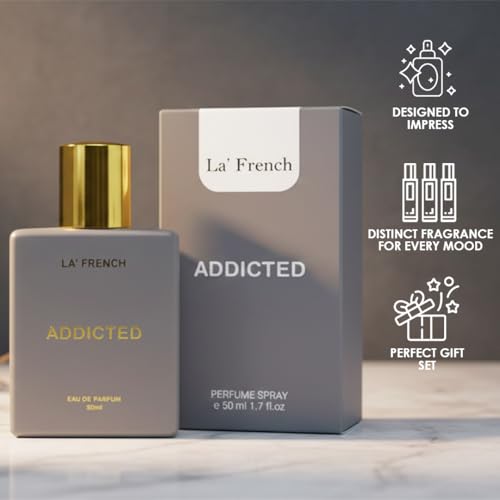 Image of La French Addicted Eau de Parfum 50ml - Unisex Fragrance for Men and Women | Long-Lasting Scent | Elegant and Versatile Perfume | Ideal for Special Occasions