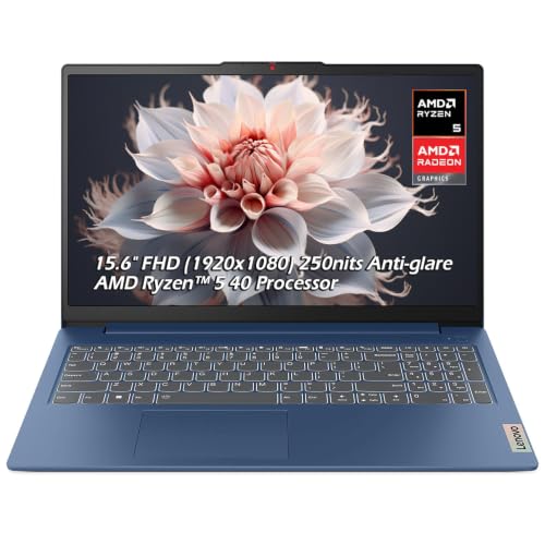 Image of Lenovo IdeaPad Slim 3 15.6 inch FHD (1920x1080) TN 250nits Anti-Glare Display, AMD Ryzen 5 40, 8GB LPDDR5 RAM, 2TB Storage, AMD Radeon 610M, Wi-Fi6, Win11, Abyss Blue, w /USB Hub, W /GaLiMu