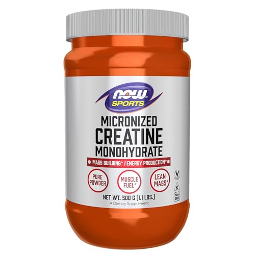 NOW Foods Sports Nutrition, Micronized Creatine Powder 500 g, Mass Building*/Energy Production*,...