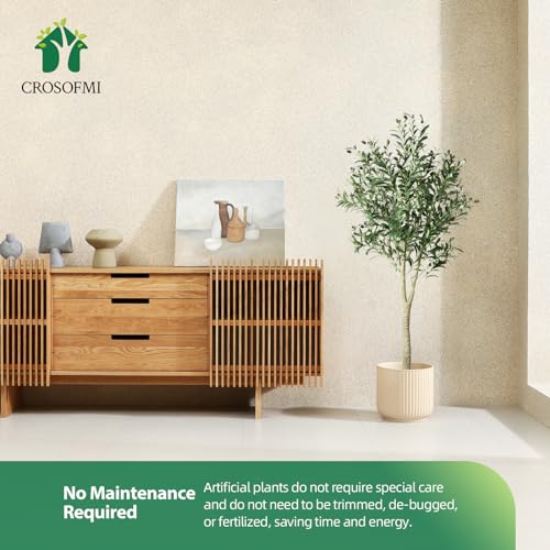 CROSOFMI-Olivo-Artificiale-150cm-Piante-Finte-da-Interno-Piante-Finte-Perfette-in-Vaso-per-Interni-Esterno-Casa-Ufficio-Giardino-Decorazione-Moderna-1-Pack