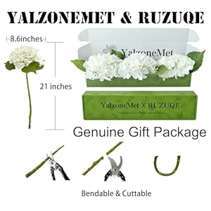 YalzoneMet RUZUQE 3 Pcs 21 inches White Artificial Hydrangea Flower Natural Lifelike Real Touch Faux Large Royal Hydrangea Flower for Home Party Outdoor Wedding Gifts Christmas Table Decoration YalzoneMet RUZUQE 3 Pcs 21 inches White Artificial Hydrangea Flower Natural Lifelike Real Touch Faux Large Royal Hydrangea Flower for Home Party Outdoor Wedding Gifts Christmas Table Decoration