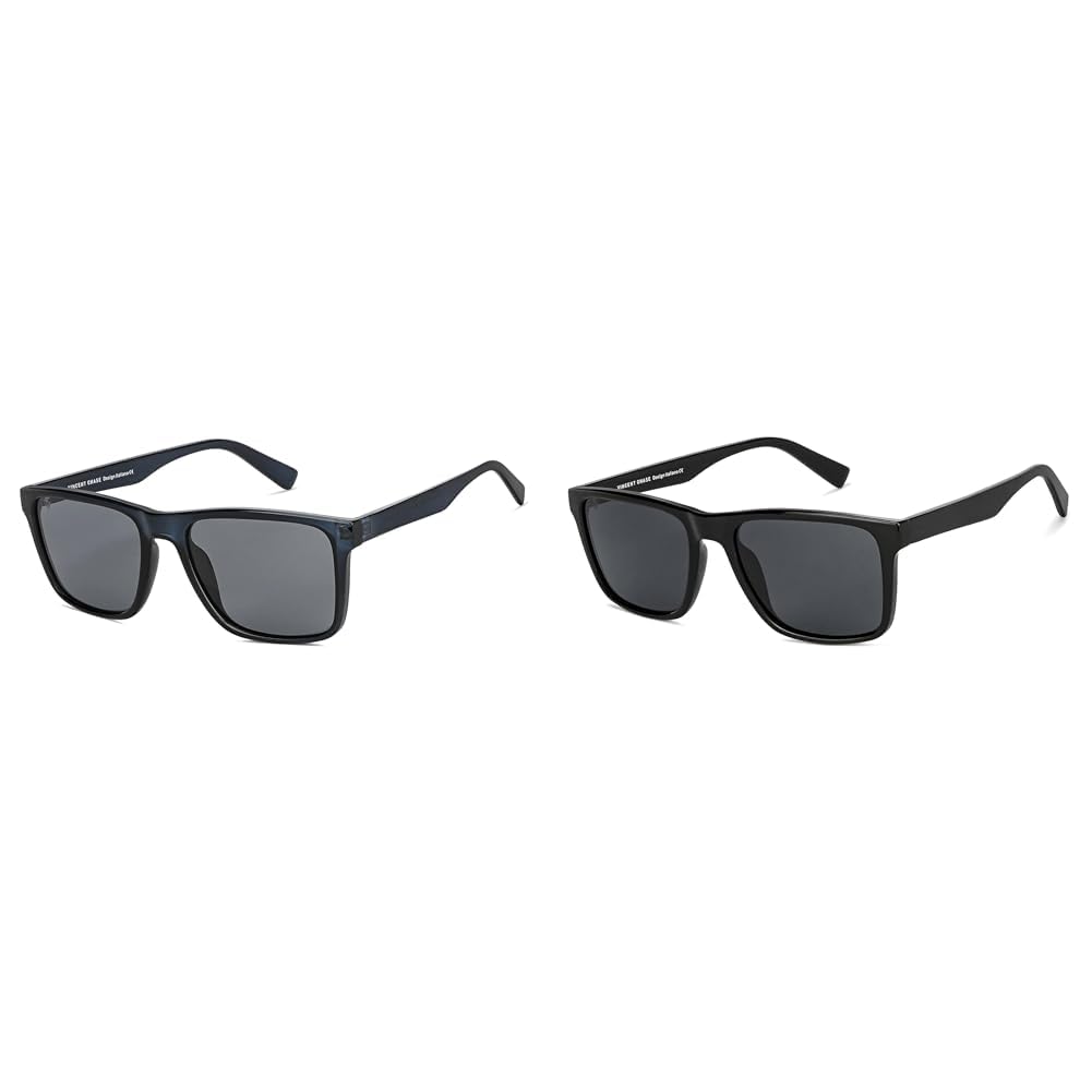 Unisex Adult Square Polarization Sunglasses (Pack Of 2), Black-image-12