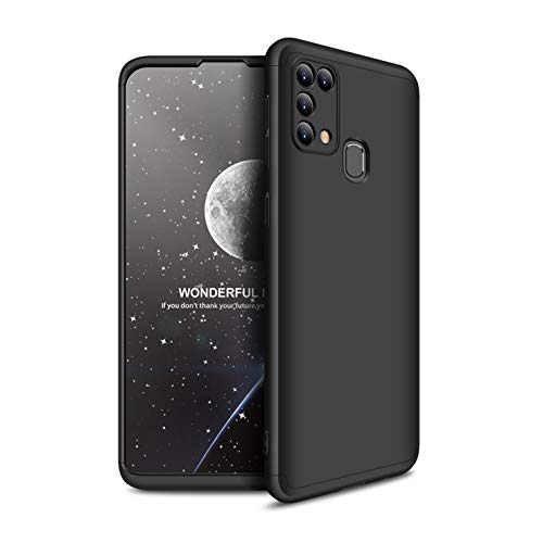 Tianyan Funda Samsung Galaxy M31,360 Grados Todo Incluido 3 en 1 Desmontable Ultra-Delgado Anti-Arañazos Protectora Caso Carcasa para Samsung Galaxy M31,Negro