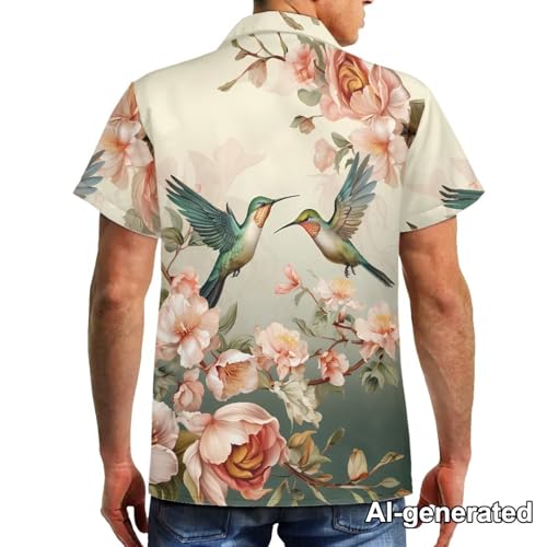 Image of Hawaii Matching Couple Outfits Husband and Wife Clothing Fashionable Mens Casual Shirts Hawaii Dress with Soft Fabric
