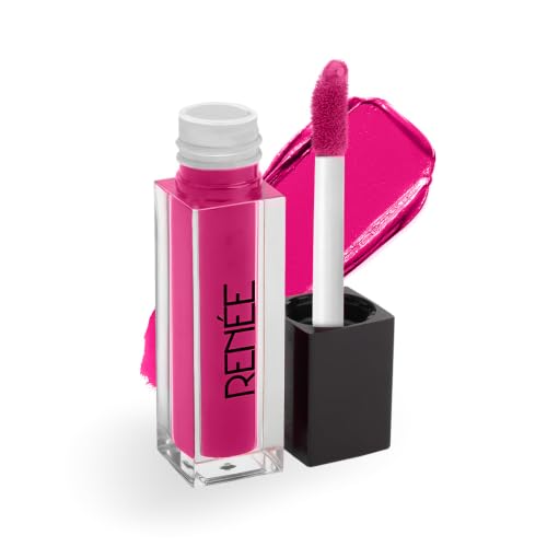 Image of RENEE Everyday Quick Stay Liquid Lipstick - Fuchsia Flash, Matte Long Wear Lip Colour for Women, Lightweight Hydrating Non Drying Formula with Jojoba Oil and Vitamin E, Rich Colour Payoff, 1 ml