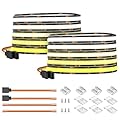BTF-LIGHTING FCOB CCT COB LED Strip Tunable 2700K-6500K DC12V 2X16.4FT Total 32.8FT 640LED/m CRI 90+ Flexible High Density Dimmable LED Light for Home Indoor Decor(No Adapter or Controller)