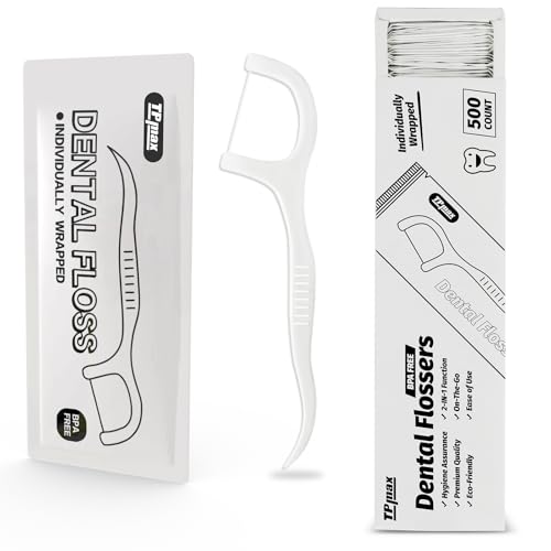 500 Count Dental Flossers Each Individually Wrapped Floss Singles Bag Travel Hotel Restaurant Office Car Dental Floss Floss Picks Oral Care Teeth Clean Flat Wire