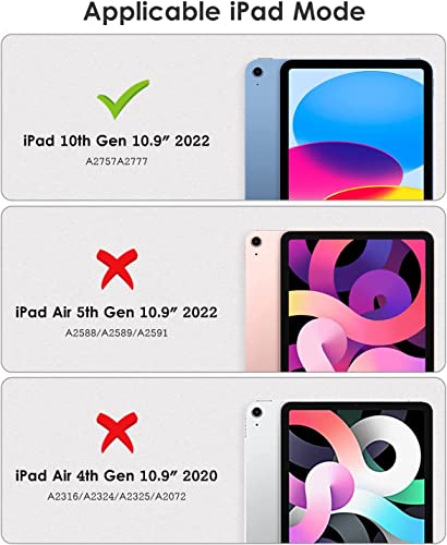Image of ProElite Case Cover for Apple iPad (A16) 11th /10th Generation (2025 /2022), Transparent case Cover with Pencil Holder for iPad 11th /10th Gen 2025 /2022, Black