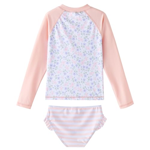 Image of Toddler Girls Swimsuit Rash Guard Sets 2-Piece Bathing Suits UPF 50+ Summer Kids Swimwear 2-7T