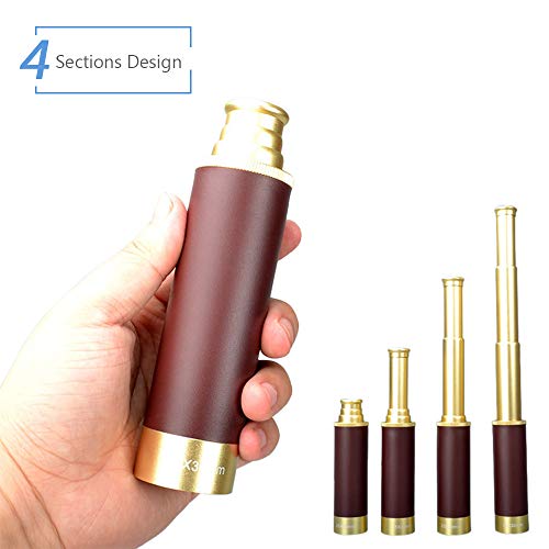 Yorten Telescópio Monocular portátil do telescópio do pirata de Zoomable do bolso de 25x30 telescópi