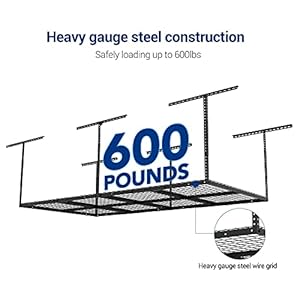 Fleximounts 3×8 overhead garage storage rackadjustable garage storage organization systermheavy duty metal garage ceiling storage racks600lbs weight capacityblack  urban country home decor