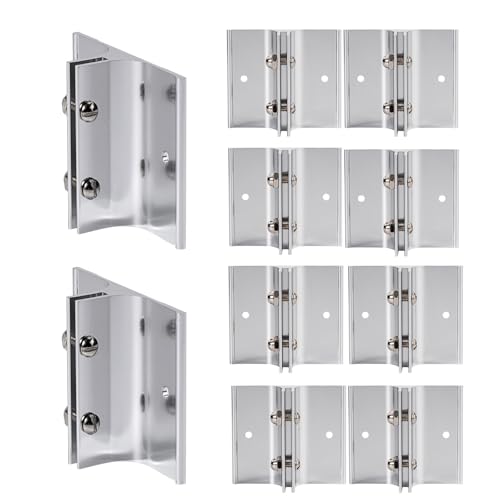 SINKAA 10 Pack Aluminum Wall Bracket for Corridor Signs - 3" Length, Silver