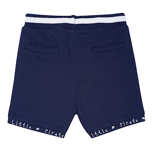 Image of miniklub Boys Navy Blue Printed Regular Fit Regular Shorts