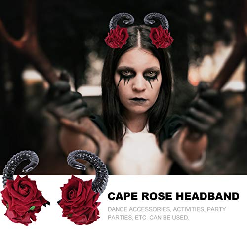 Minkissy Tiaras Para Mulheres Negras Subiu Chifre Headband Do Chifres de Carneiro Headband Chifres O