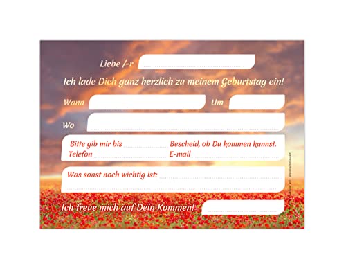 Junapack Lot De 12 Cartes D'invitation Pour Anniversaire D'enfant Avec