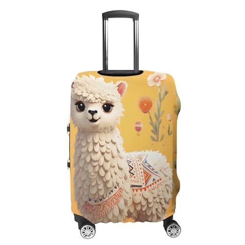 Cartoon Alpaca Cute Animal Luggage Cover, Washable Elastic Suitcase Cover Protector Fit 18-32 Inch Luggage4