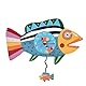 Enesco Allen Designs Regenbogenfisch-Uhr