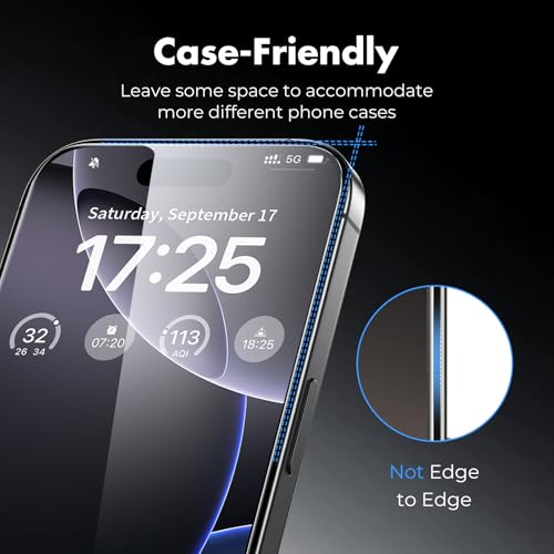 Image of UNBREAKcable 3-Pack Screen Protector for iPhone 16 Pro Max, Double Shatterproof Tempered Glass [Easy Installation Frame] [9H Hardness] [99.99% HD Clear] [Case Friendly] for iPhone 6.9 inch