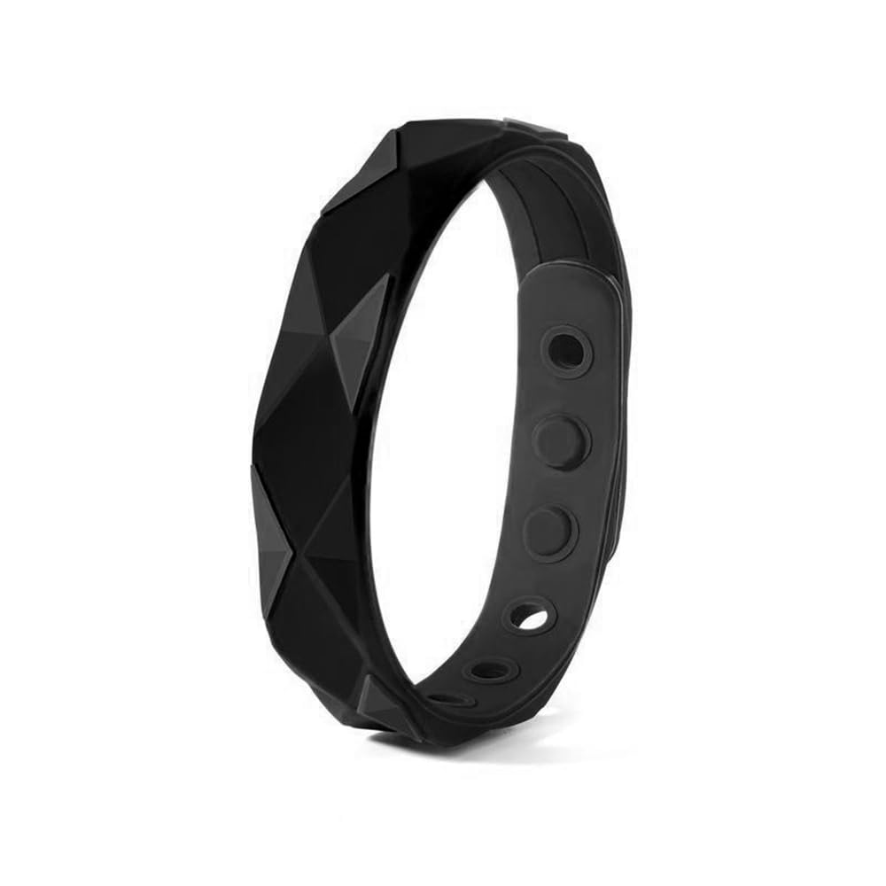 YARDHOBI Anti Static Wrist Strap, Adjustable Anti Static Wristband, Improve Sleep, Silicone Static Strap Balance Energy Waterproof and Anti-Static Silicone Sports Bracelet for Men and Women (Black)