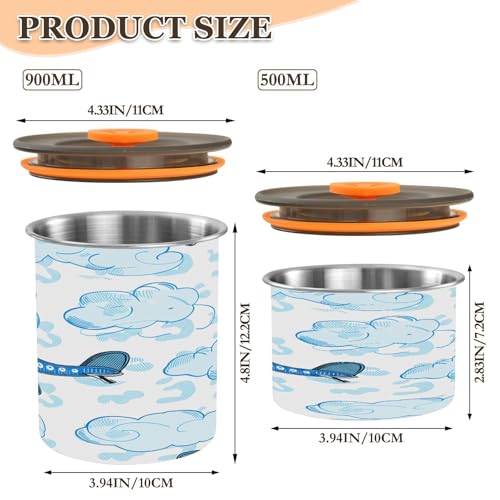 Contenedor hermético para café Qilmy 500ml acero inoxidable miniatura 3