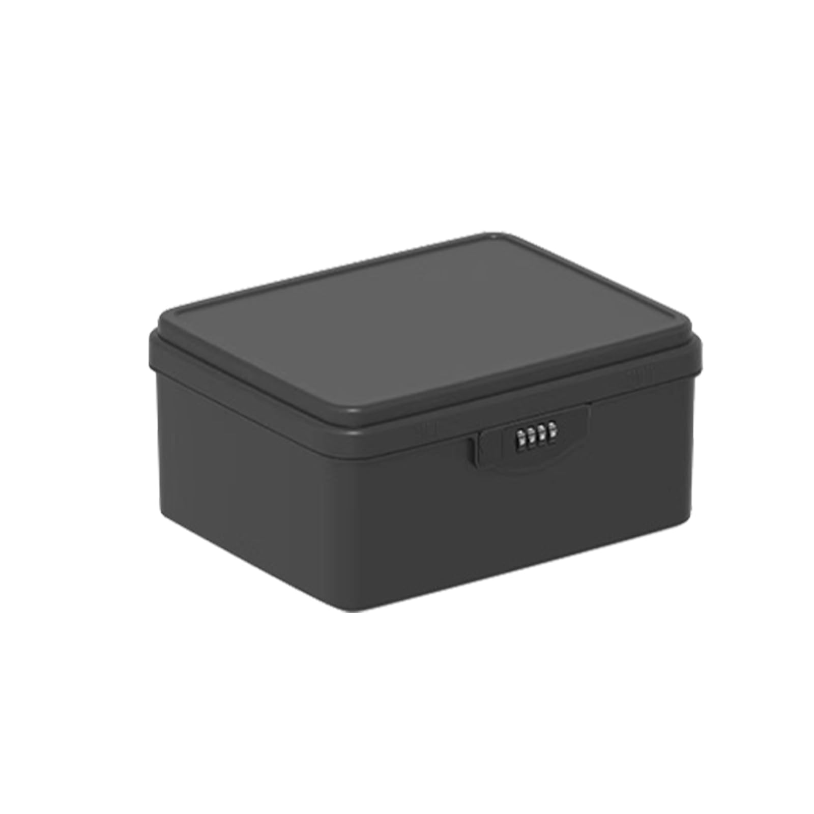 Aartner Lockable Storage Box, Large Medicine Storage Box with 4 Digital Lock, Lock Box with Removable Tray, Lockable Storage Container for Medicine, File, Phone, Food Safe (Black, M(26x21.6x12.6cm))