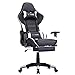 EVANCEL Gaming Stuhl Ergonomisches Computer Schreibtischstuhl Racing Design mit Breiten Rückenkissen, ausziehbahre Fußlehne in Taillenbereich einfach mit den PC verknüpfen.
