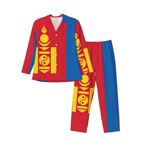 Pyjama classique蒙古 pour soirée confortable : ensemble de détente fluide et léger