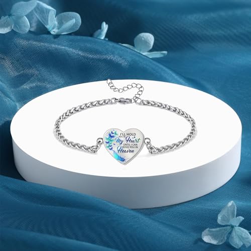Cremation Jewelry Heart Urn Bracelet for Ashes for Women Memorial Pendant Human Ashes Keepsake Link Bracelet3