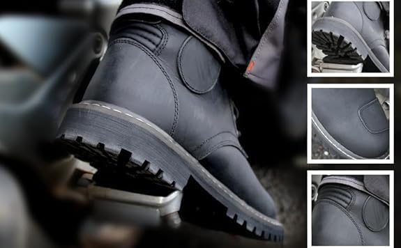 Bottes De Moto VPR R30 Homme - Cuir Pleine Fleur - Imperméable Hipora - Norme EN13634:2020 - Semelle Antidérapante - Tailles 40 à 47