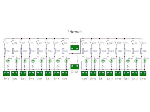Module de distribution d'alimentation CC 16 canaux rail DIN - 4