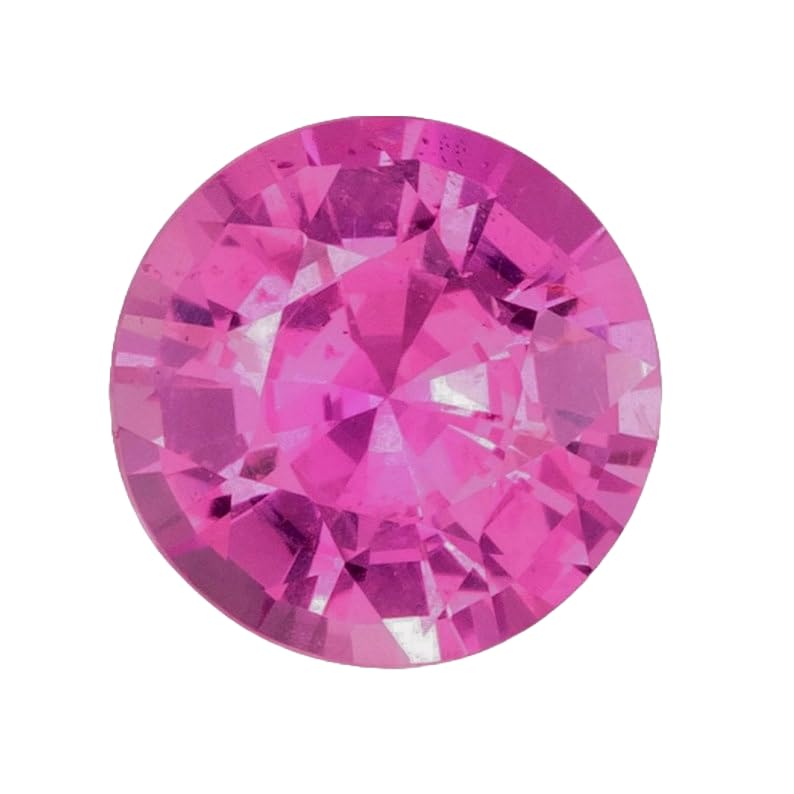 Saphir rose de forme ronde brillante 15mm bricolage fabrication bijoux bague