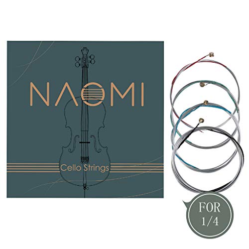simhoa 4pcs/set Cello Strings Bass Parts Sweet Sound for 4/4 3/4 1/2 1/4 1/8 Size - D