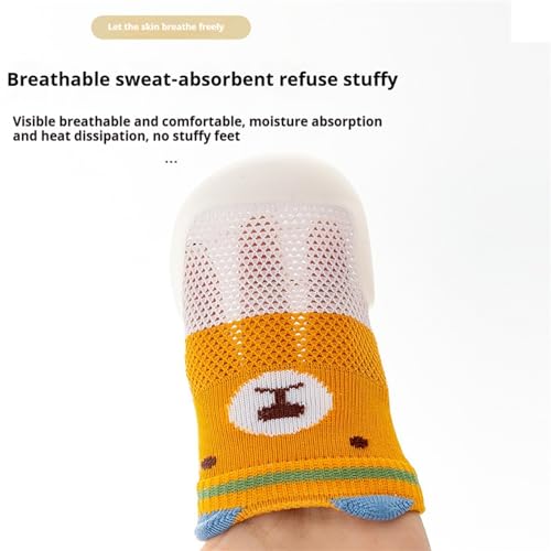 Baby Non Skid Sock Shoes Toddler Non Slip First Walking Shoes Infant Breathable Floor Slipper 2 Packs3