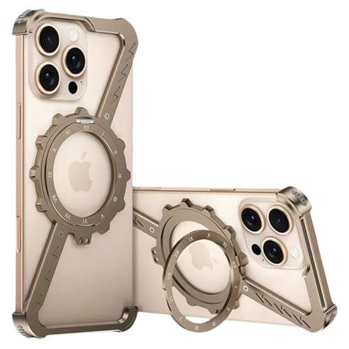 Coque anneau rotatif iPhone 16 Pro protection aluminium désert pour support magnétique