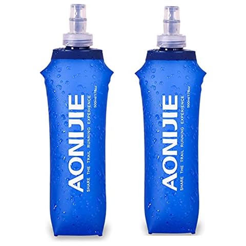 LOVARTS BEAUTY 2 PCS TPU Zusammenklappbare Trinkflasche Sportflasche BPA-Frei Weiche Flasche Cover