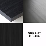 Skraut Home | Szafka TV | Telewizja | Meble do salonu, przechowywanie | 150x45x35cm | do telewizora do 65" | Kominek elektryczny | Zawieszony, Zawieszony | Nowoczesny styl | Czarny